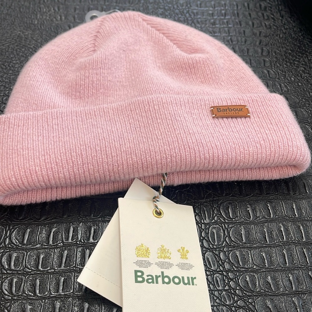 Barbour Pink Hat One Size-Wool
